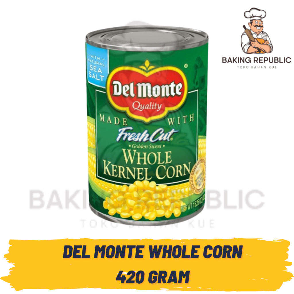 

DEL MONTE WHOLE KERNEL CORN | 420 GRAM | DEL MONTE JAGUNG KEMASAN KALENG