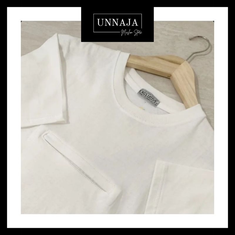 UMS - Kaos Oblong Kantong Haji Umroh/ Dalaman Putih Jubah Pria/ Baju Oblong Polos Pria Laki-laki