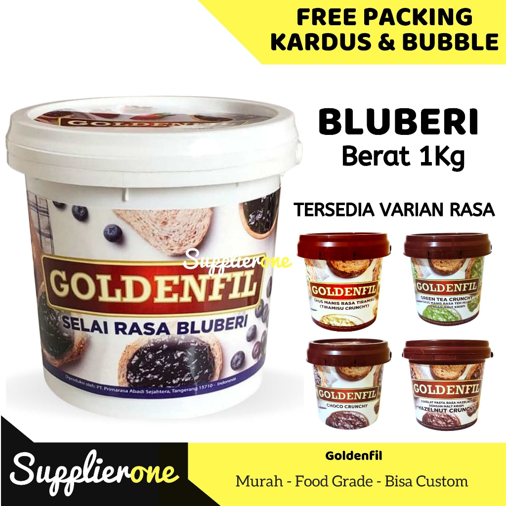 

Goldenfil 1kg / Selai Roti Bakar / Toping Roti / Selai Roti / Selai Coklat / Olesan Roti