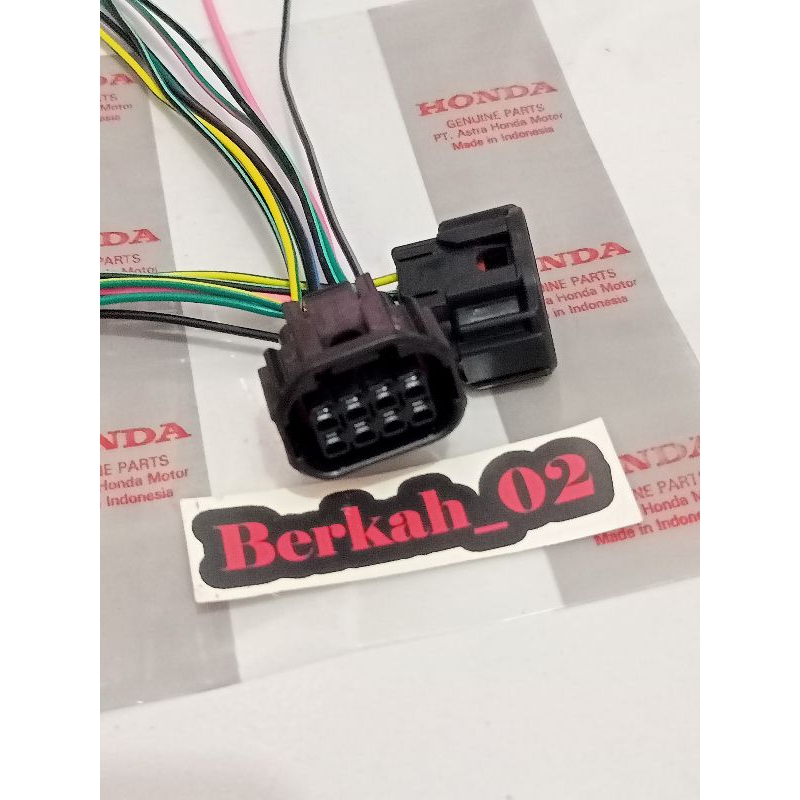 kabel soket lampu depan, soket headlamp 8 pin Honda jazz Mobilio CRV Civic Brio RS