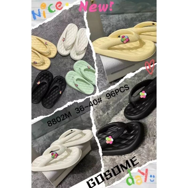 Sendal jepit gosome wanita dewasa dan remaja variasi bunga