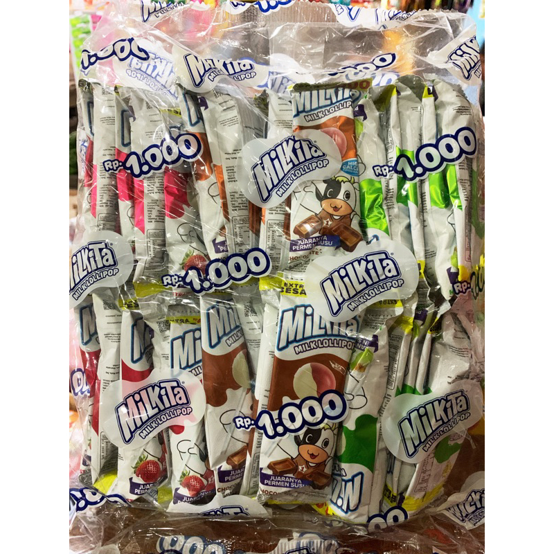 

MILKITA LOLLIPOP HANGER / MILKITA LOLLIPOP RENCENG / 1 PACK ISI 30pcs @9g