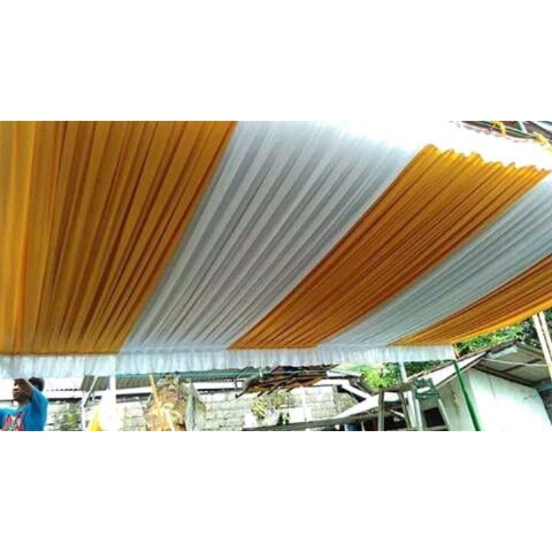 plafon sisir/plafon serut/plafon garis tenda ukuran 4x6