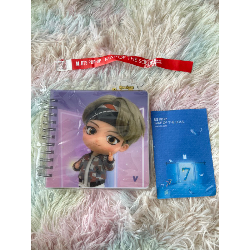 TINYTAN NOTEBOOK TAEHYUNG BTS POP UP MAP OF THE SOUL V OFFICIAL SEALED