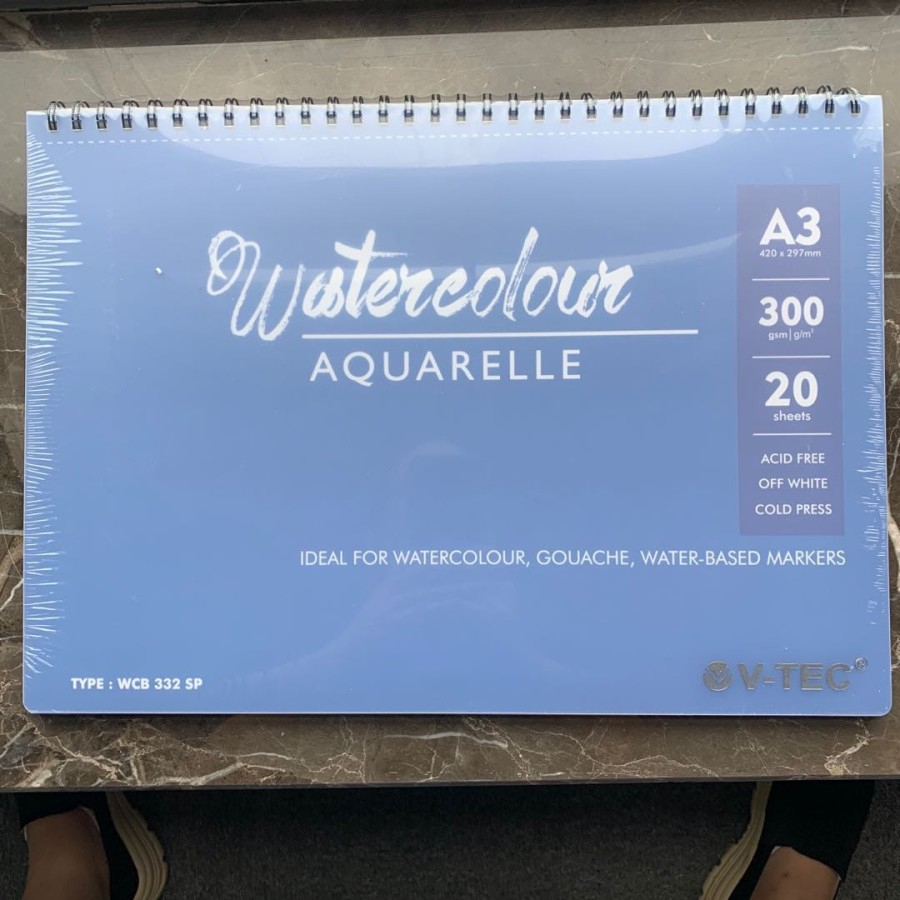 

V-TEC Watercolor Book Spiral Type WCB 332 SP
