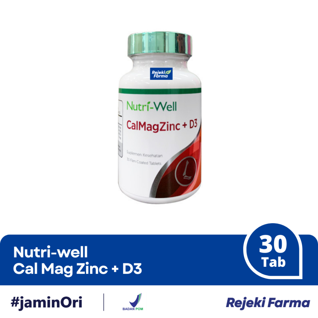Nutriwell CalMagZinc + D3 30 Tablet Tab- Nutri-Well Cal Mag Zinc Vit D