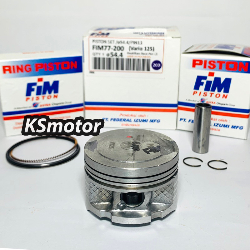 PISTON SEHER SET VARIO TECHNO 125 LAMA LED Dia 52.4 52.65 52.9 53.15 53.4 53.65 53.9 PIN PEN 13 Fim