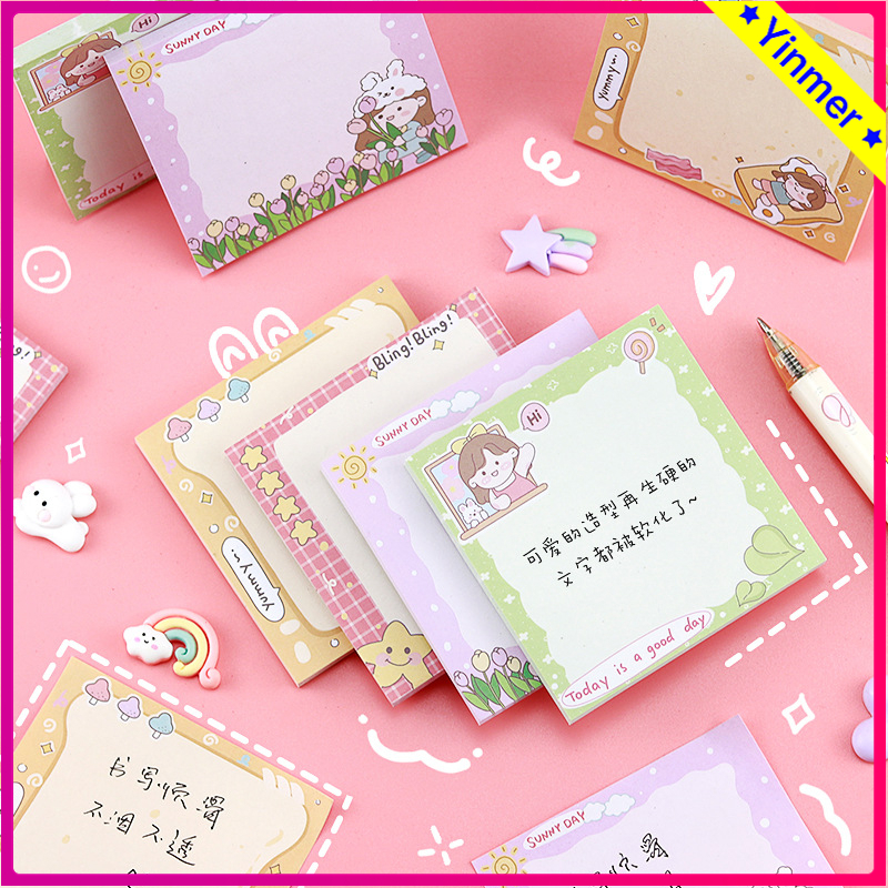 

COD✨50 Lember Sticky Note Kartun Lucu Girl Heart Sunny Day Memo Note Kreatif Gaya Korea Aesthetic Untuk Alat Tulis Murah-Yinmer