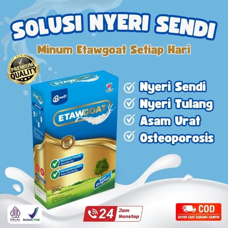 

PAKET 1 BOX ETAWGOAT SUSU KAMBING ETAWA BUBUK ORIGINAL BERKUALITAS ATASI NYERI TULANG SENDI LUTUT PINGGANG ASAM URAT SESAK NAFAS ASMA BATUK MENAHUN PARU-PARU