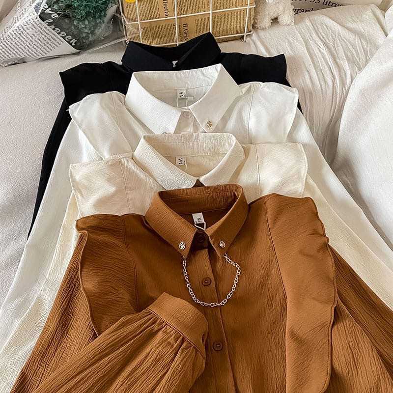 Azra Ruffle Blouse Korean Vintage Style