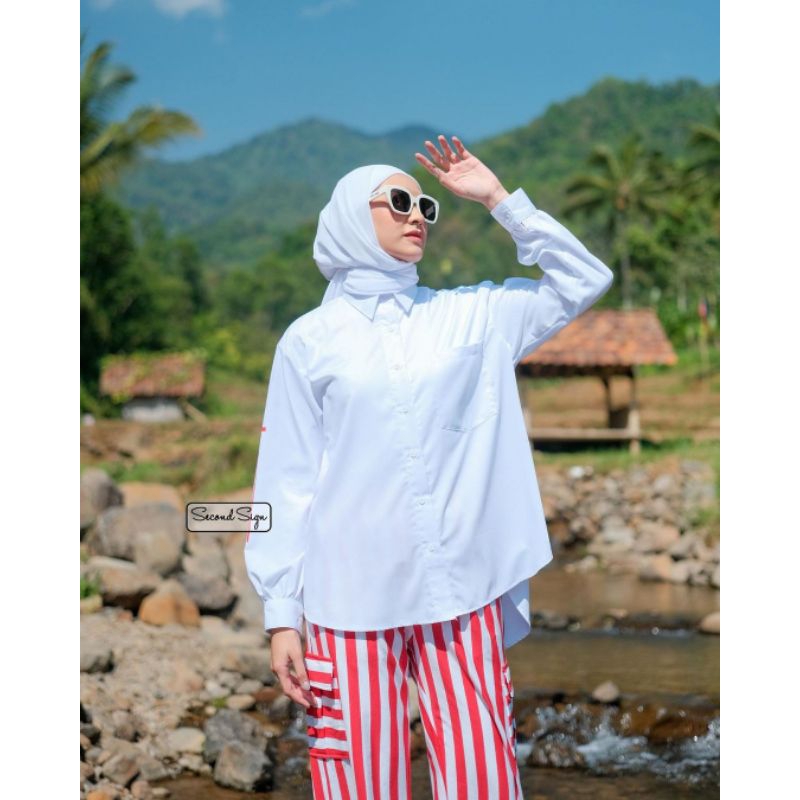 Second Sign ALANA SHIRT | KEMEJA WANITA PUTIH COTTON TOYOBO