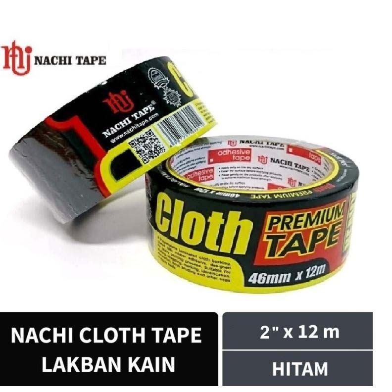 

Lakban Linen / Lakban Kain Hitam 46mm" x 12 m Nachi Premium - ASLI *
