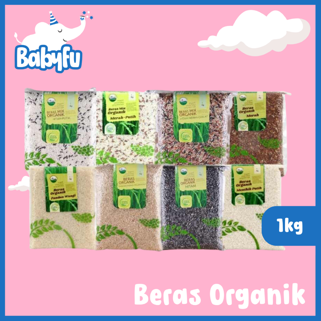 

Lingkar Organik - Beras Merah, Beras Hitam, Beras Menthik, Beras Campur(MIX), Pandan Wangi Vacum 1kg