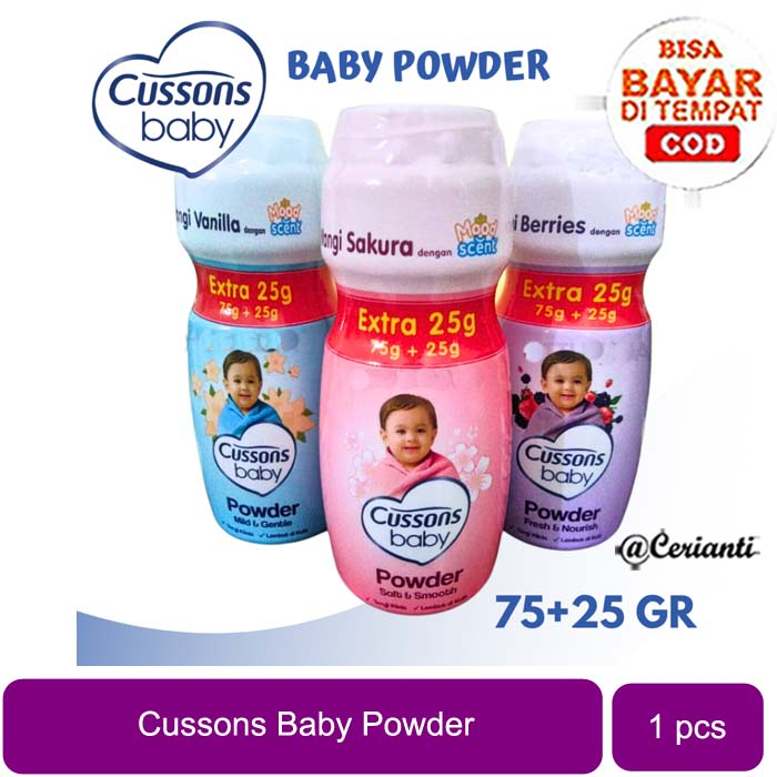 [75+25GR] Cussons Baby Powder 100 Gram | Bedak Bayi_Cerianti