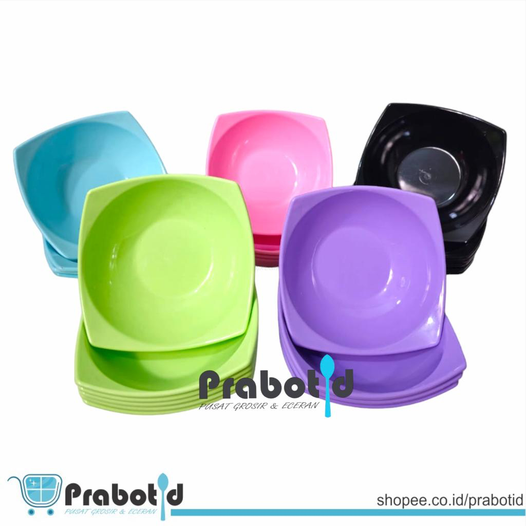 PRABOTID MANGKOK MELAMIN KOTAK / MANGKOK PINK / MANGKOK UNGU / MANGKOK UNIK / MANGKOK MIE / MANGKOK 