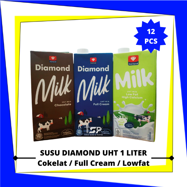 

DIAMOND Susu UHT 1 Liter (Cokelat / Fullcream / Lowfat)