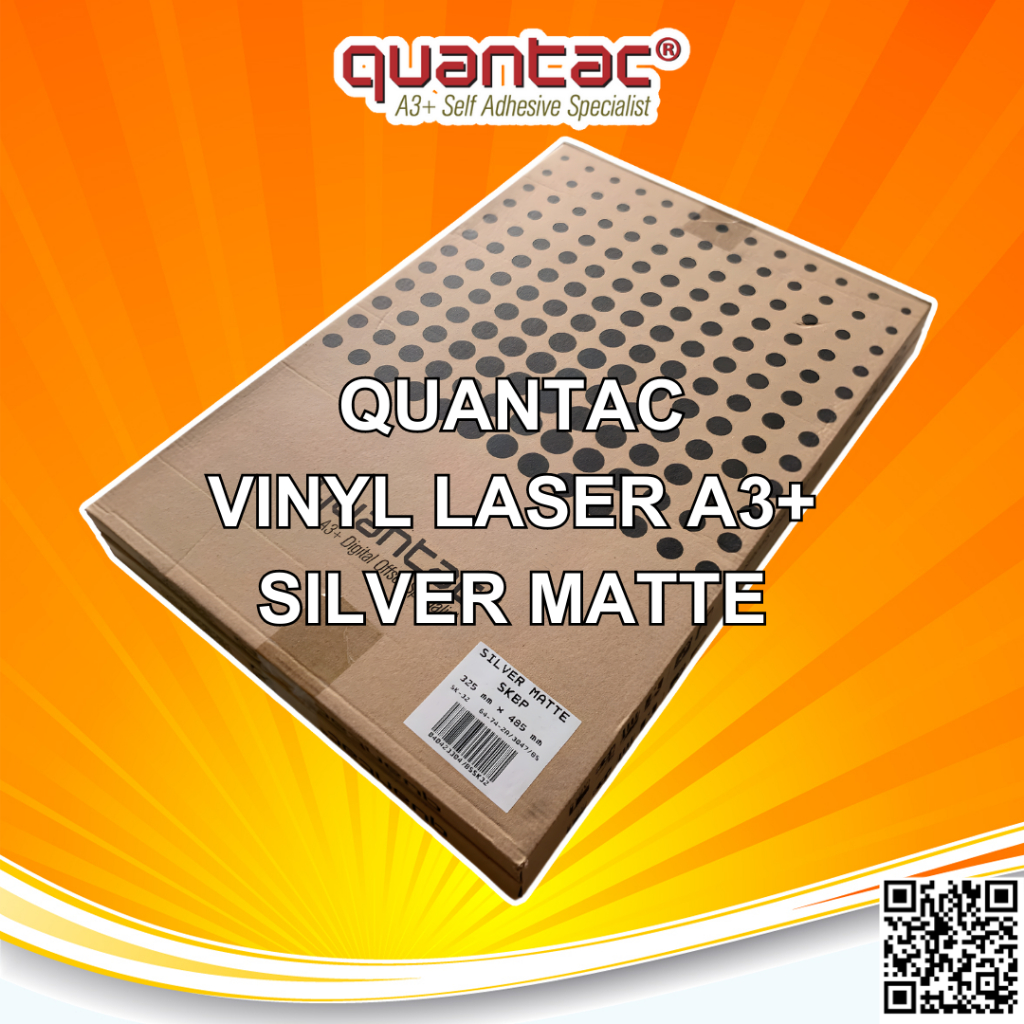 

Quantac Sticker Vinyl A3+ Silver Matte | Gold Matte DIgital Laser Toner Pack
