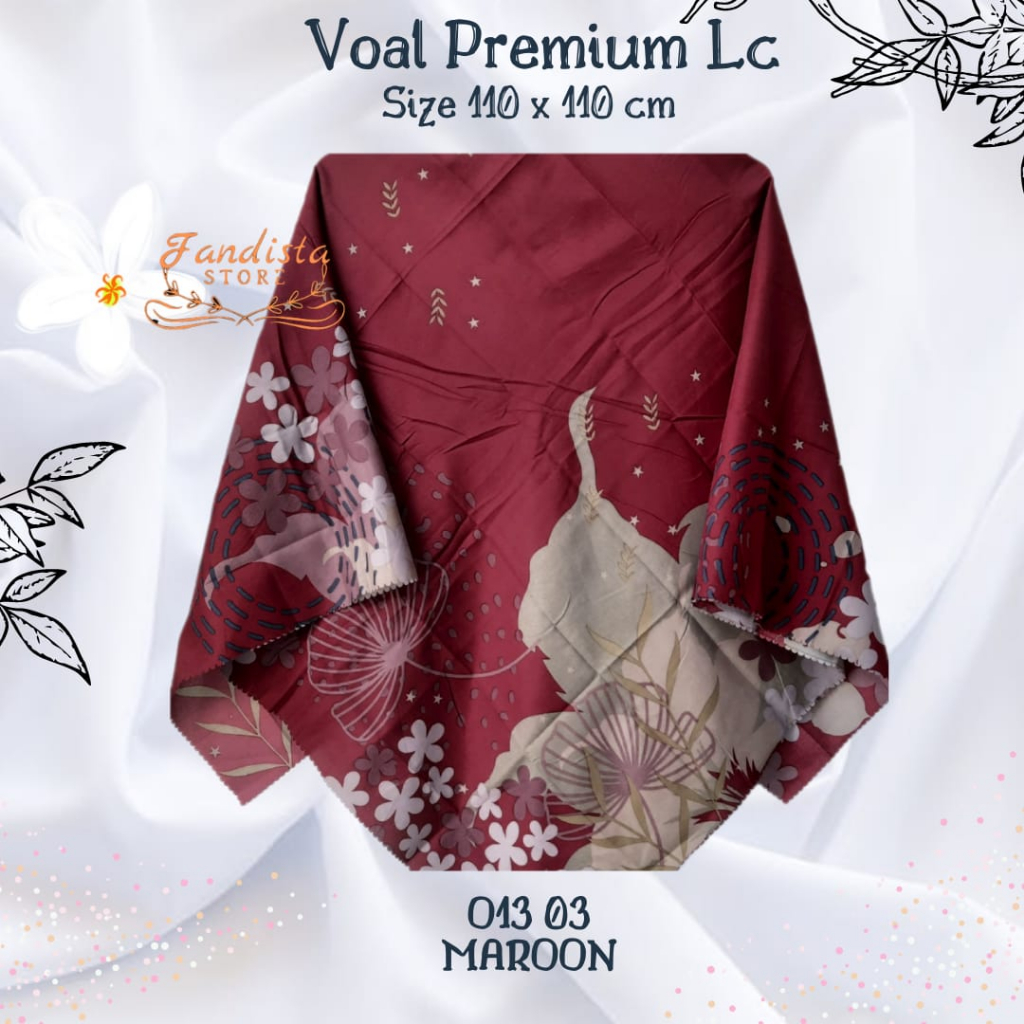 Hijab - Kerudung segi empat voal motif