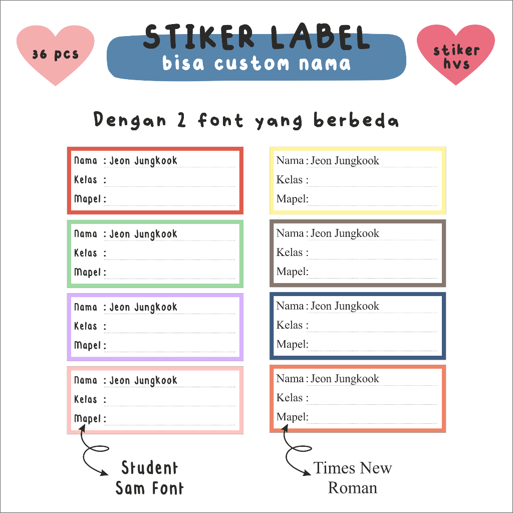 

[COD] 36 PCS SIMPEL AESTHETIC STIKER LABEL BUKU CUSTOM