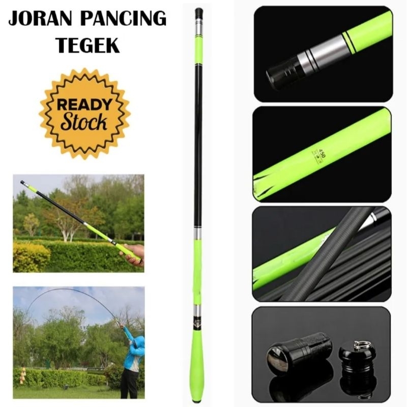 Joran Pancing Tegek Carbon Fiber Fishing Rod 3.3 4.3 5.4 Meter