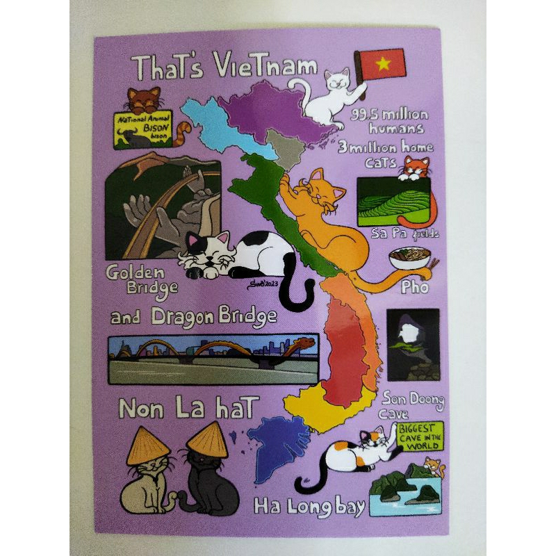 

kartu pos kucing titina/titina cat postcard