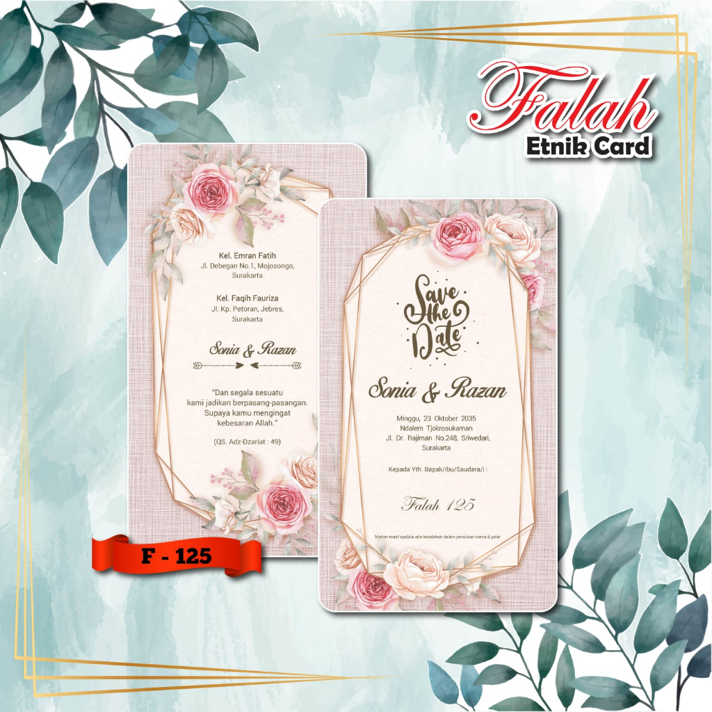 UNDANGAN PERNIKAHAN / UNDANGAN UNIK / UNDANGAN ELEGAN