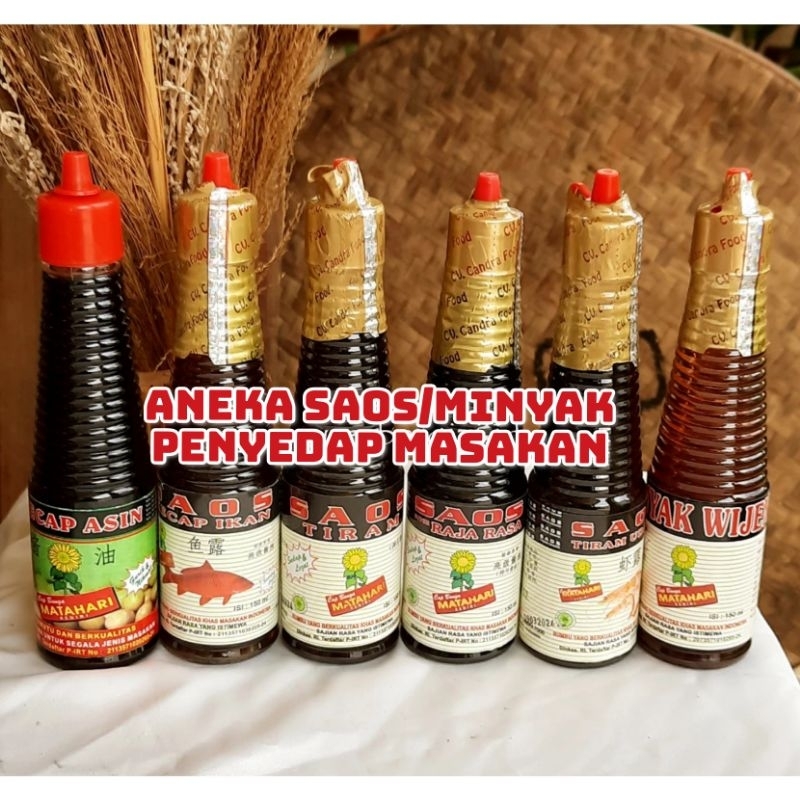 

Minyak Garlic Wijen Saos Tiram Raja Rasa Kecap Inggris Asin CAP BUNGA MATAHARI 135ml