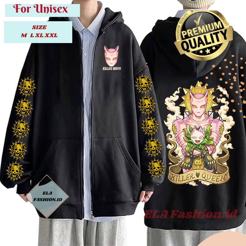 Jaket Anime JoJo Bizarre Aneh Petualangan Jacket Zipper Jojo Bizzare Adventure Manga Keren