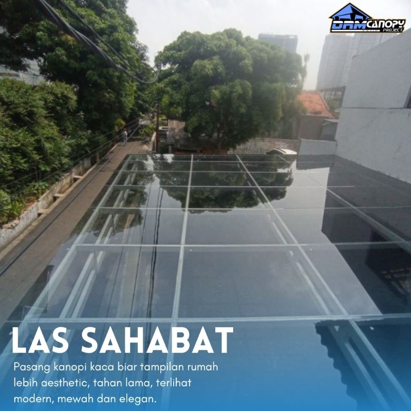 kanopi kaca tempered 8mm