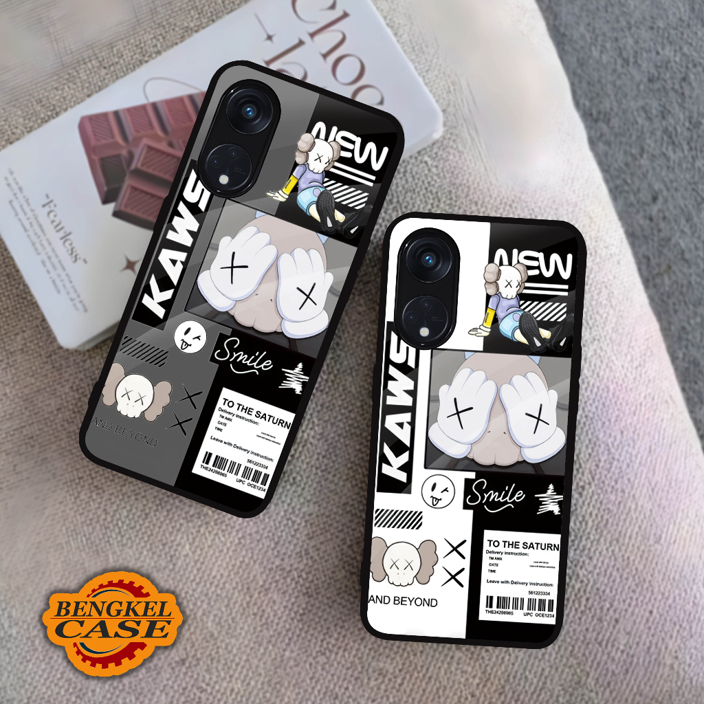 (BS28) Softcase Kilau Oppo Reno 8T | Casing Hp Oppo | Pelindung Smartphone Bengkel Case | Kaws