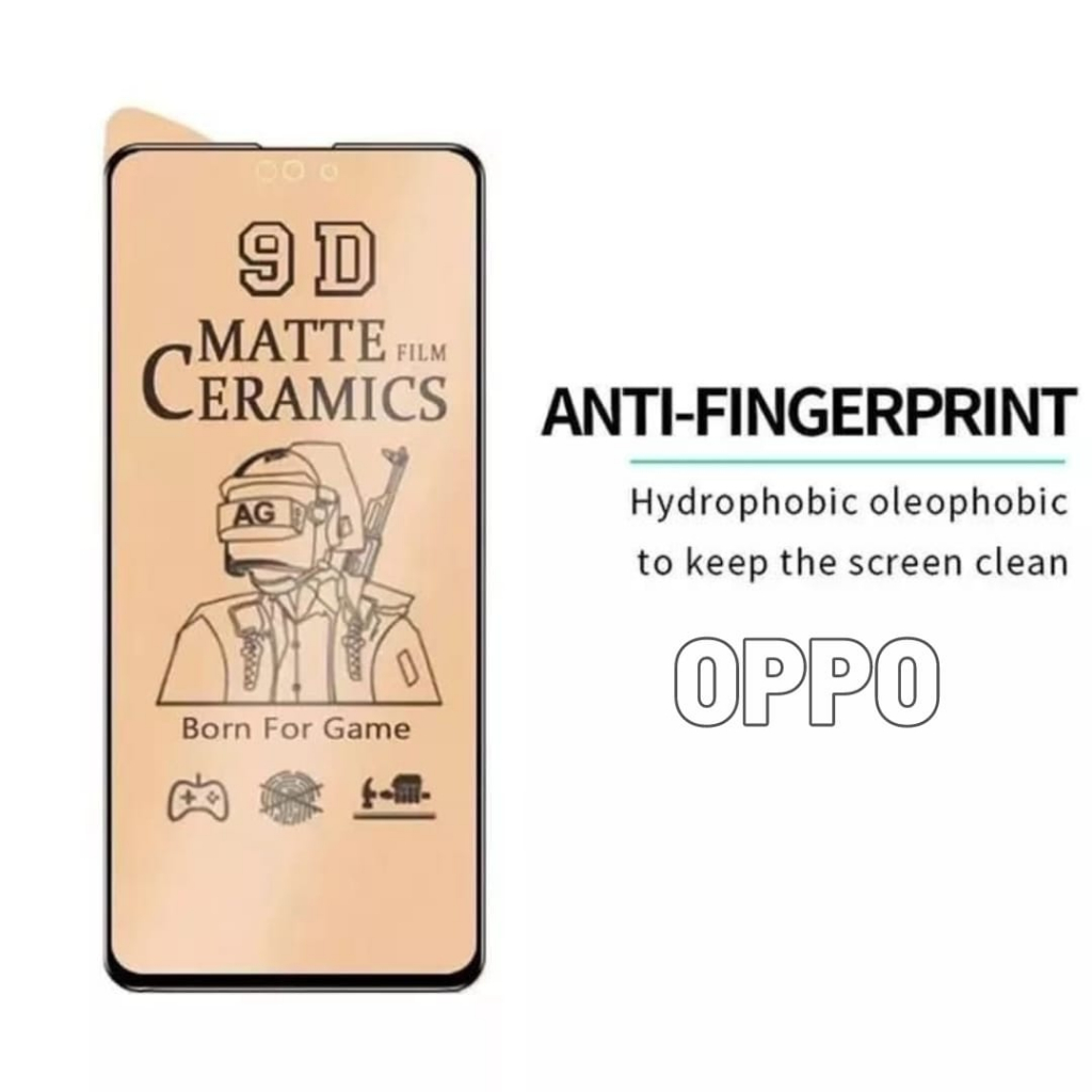 TEMPERED GLASS CERAMIC MATTE GAME 9H ORIGINAL 100% REAL ANTI PECAH Pelindung layar keramik matte ful
