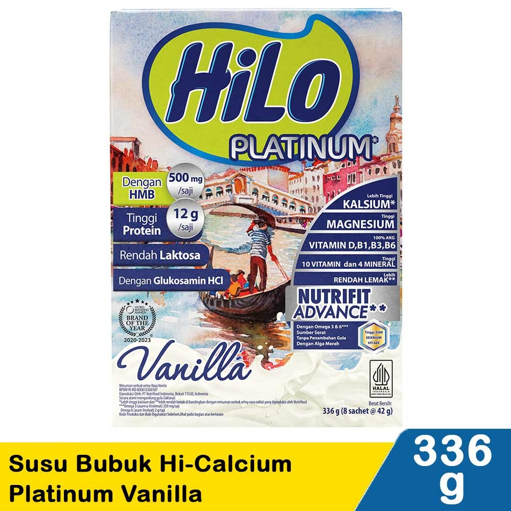 

Hilo Susu Bubuk Hi-Calcium Platinum Vanilla 336 gram