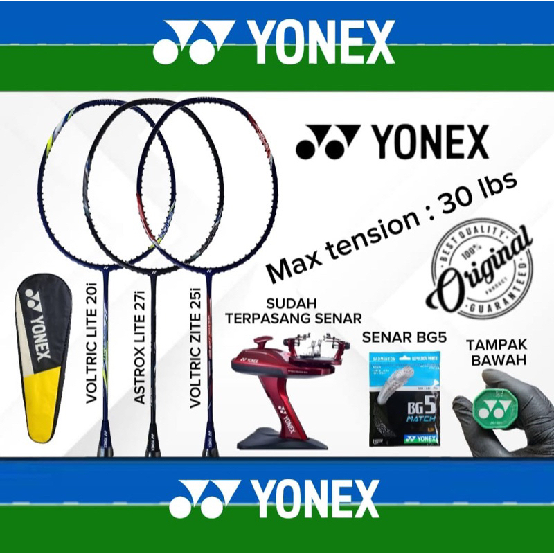 [ ORIGINAL ] Raket Badminton Yonex Voltric Lite / Astrox Lite / GR 303 / NANOFLARE 001 ARC Saber 1 C