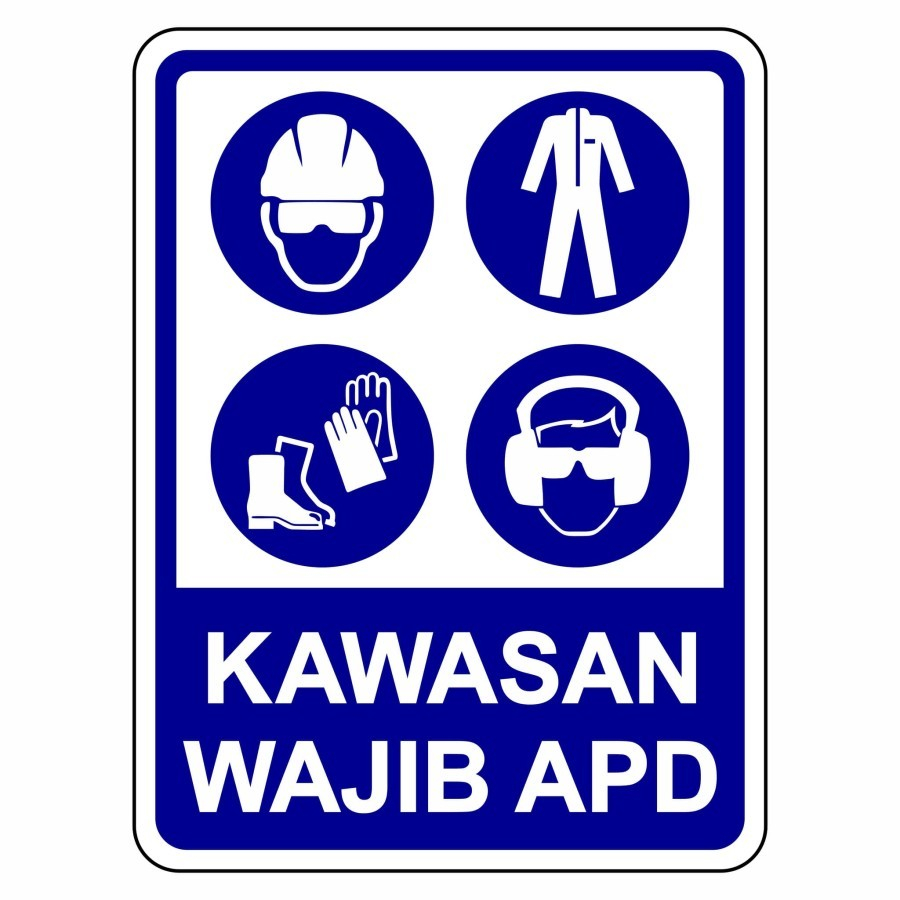 

Plat Alumunium Rambu K3 Kawasan Wajib APD Plat Alumunium uk 40x60cm