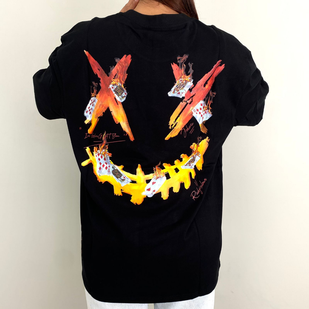 RIC RICKY IS CLOWN FLAME POKER BLACK 100% Authentic