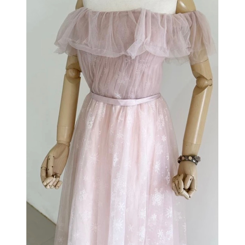 preloved off shoulder dress /dress pesta / brides maid dress / party dress