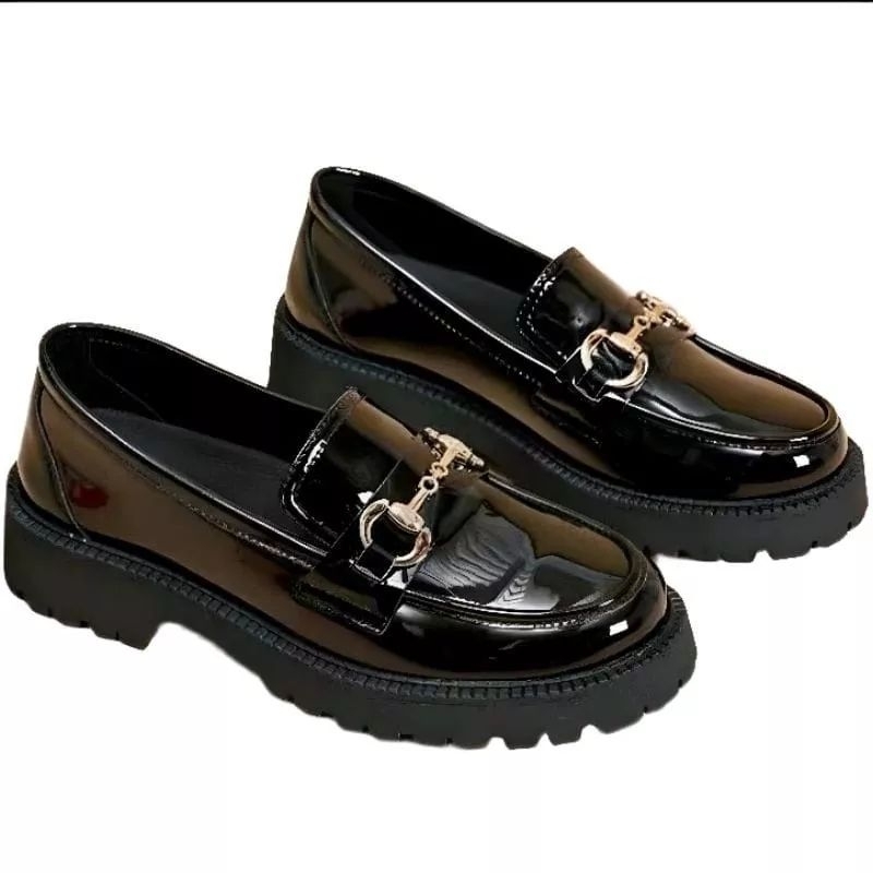 elm.co Sepatu flatshoes wanita loafers kantor fashion kode elm03