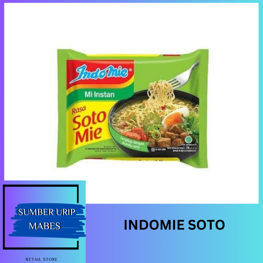 

INDOMIE MIE INSTANT RASA SOTO MIE 70 GR