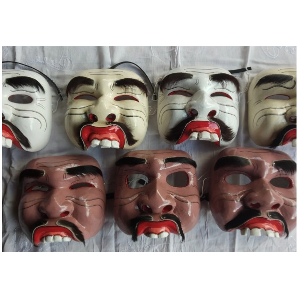 topeng bondres topeng hiburan lawak khas bali terbuat dari kayu kenanga comedy mask humor lucu jenak