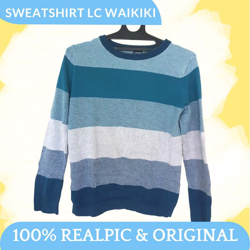 Sweater Anak Laki-laki Rajut Sweatshirt Garis Tosca LC Waikiki