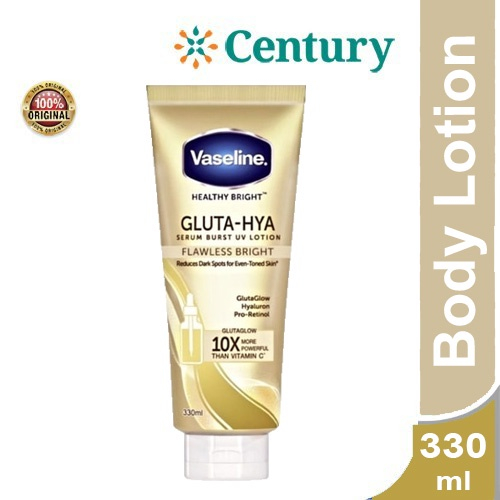Vaseline Healthy Bright Gluta-Hya Serum Flawerss Bright 330 ML / Perawatan Tubuh / Lotion