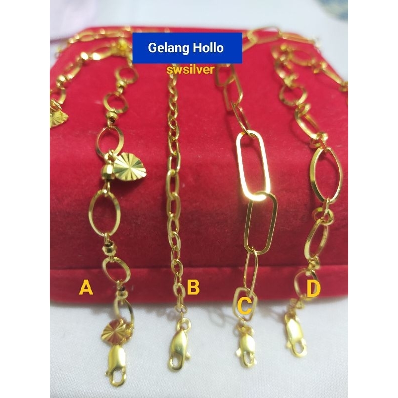 Gelang Rante Perak 925 Lapis Mas