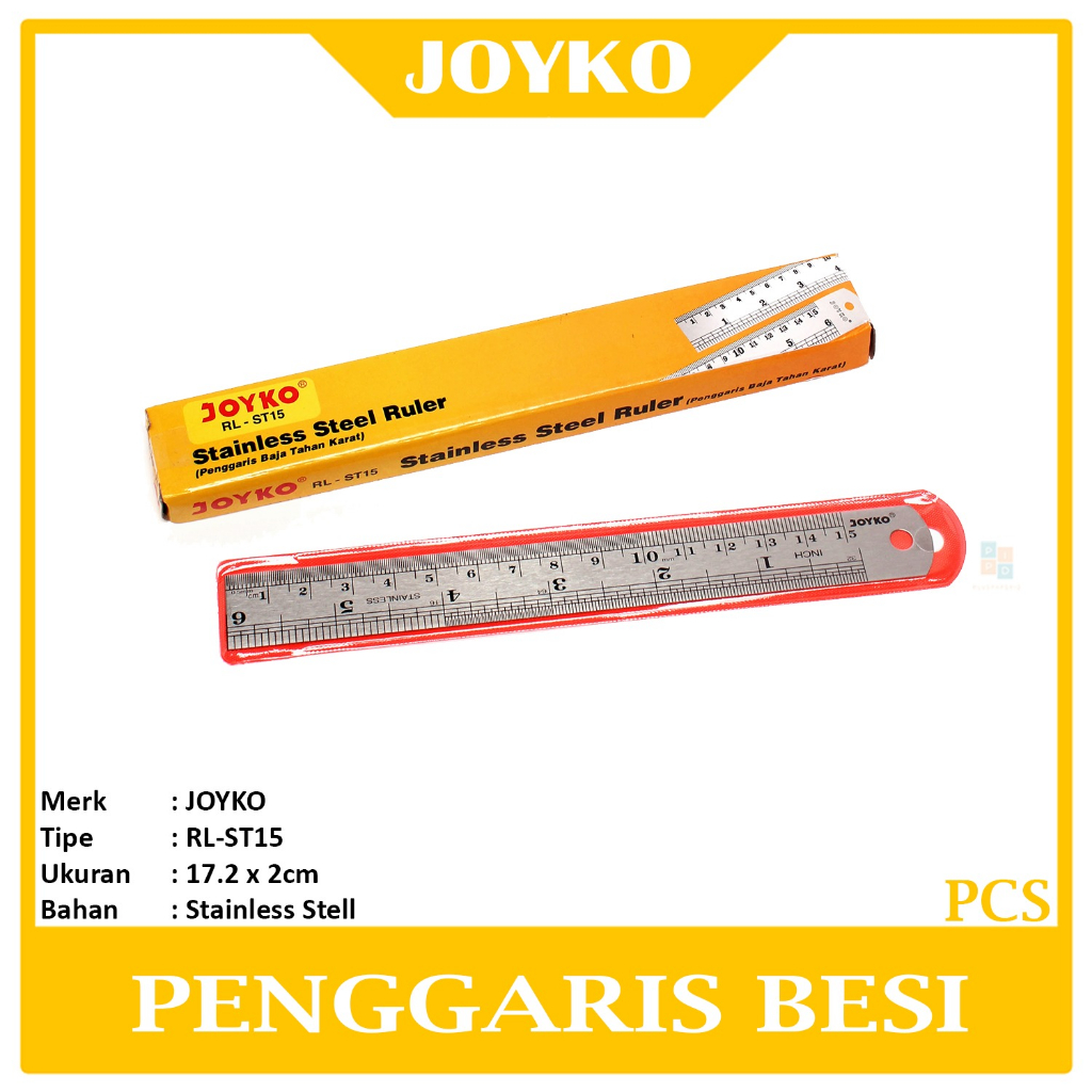 

JOYKO - Penggaris Besi - 15 cm Stainless Steel - Pcs