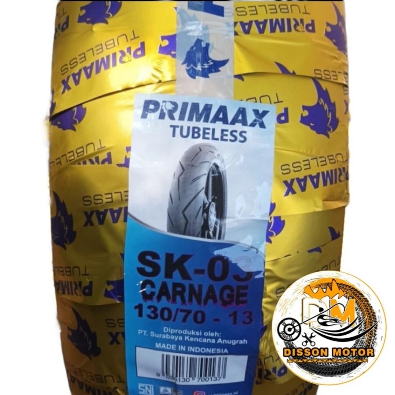 Primax SK03 Carnage 110/70-13 130/70-13 TL Bonus Pentil Ban Primaax  Carnage