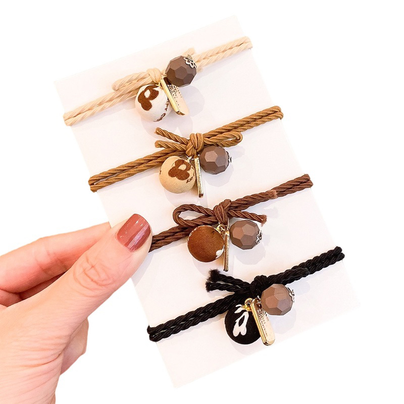 DELUNASHOP IKATAN RAMBUT KOREA IKAT RAMBUT MODEL BUAH BALL IMPORT / IKAT RAMBUT KARET MOTIF KOREA ST