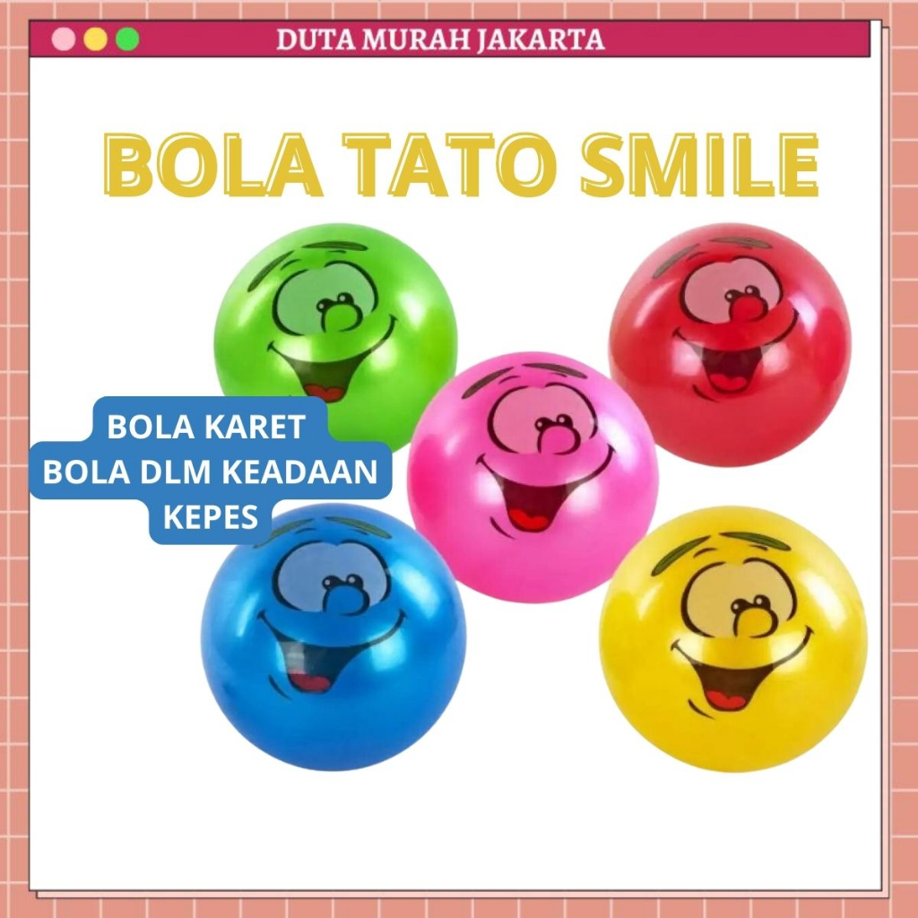 Mainan Bola Karet Mainan Bolakaret Tatto Smile Dmj
