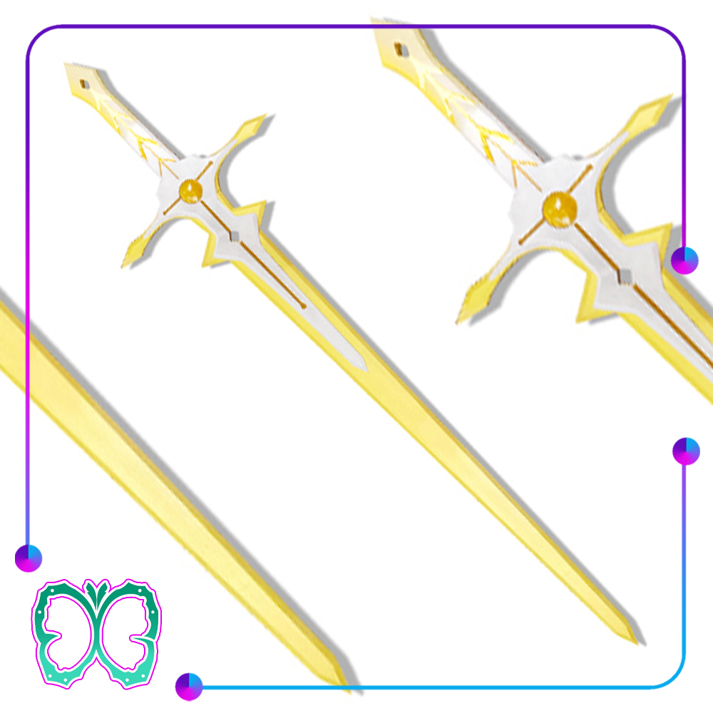 Genshin Impact Properti - Aether Sword Cosplay - Mainan Pedang Kayu Replika