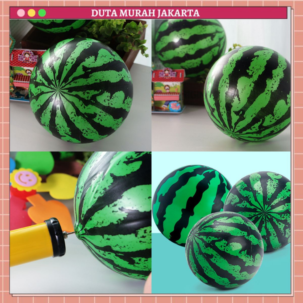 Mainan Bola Semangka Karet Murah Mainan Anak Anak Dmj