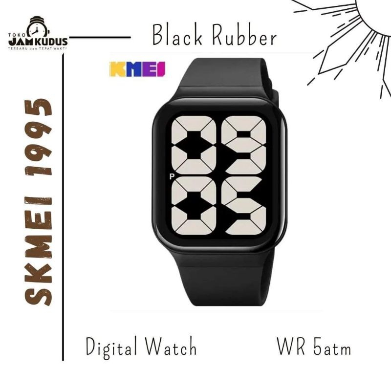 Jam tangan SKMEI 1995 ORIGINAL BLACK DIGITAL