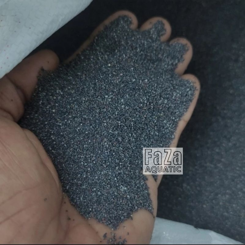 pasir moza silika hitam aquascape aquarium 1kg